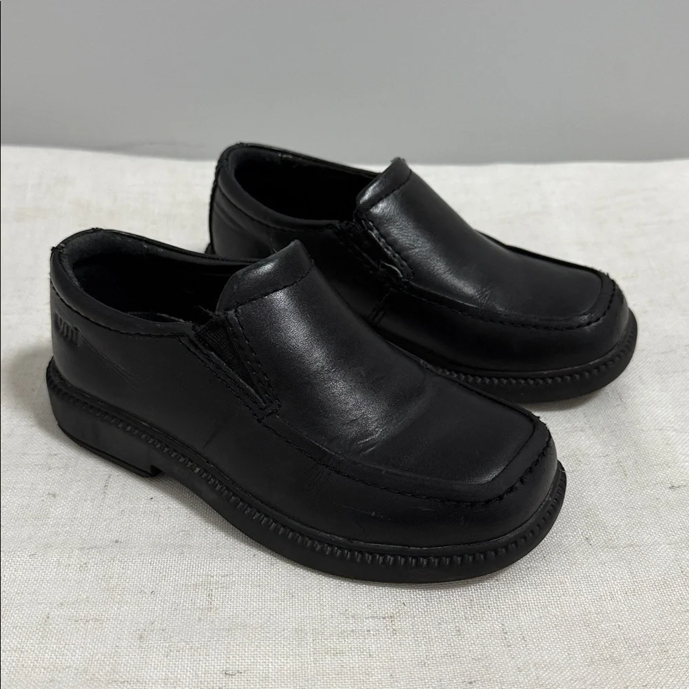 Umi black leather slip-on loafers for boys/kids size 27 (10)
